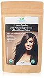 Organic (USDA, GMP) Henna for Dark Brown/Black/Reddish brown Colour Hair, healthier, softer hair...