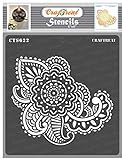CrafTreat Plantillas de henna para pintar sobre madera – Hennah – 6 pulgadas – Plantillas de...