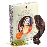Henna y índigo - Color castaño - 200g - Tinte natural y tratamiento para el cabello - En polvo...
